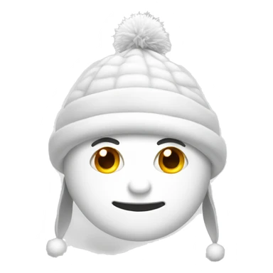 white winter hat sticker