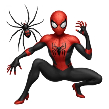 homen aranha de viuva negra sticker