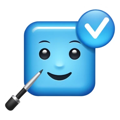Make the emoji of roblox verify blue tick in rectangle sticker