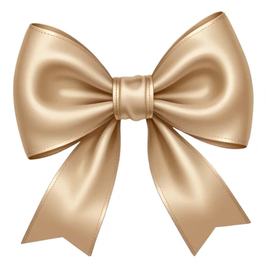 Cute beige bow sticker