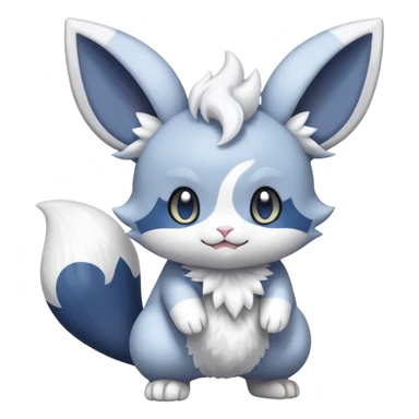 Meowstic-Minccino-Espurr-Fakémon-hybrid-creature (full body)  sticker