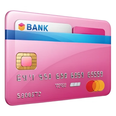 mix pink and white bank and credit card sticker