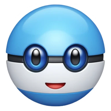 A blue Pokéball with highlights, emoji style, variation 8 sticker