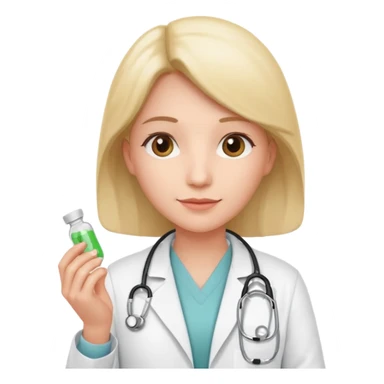 doctor of medicine holding pills sticker