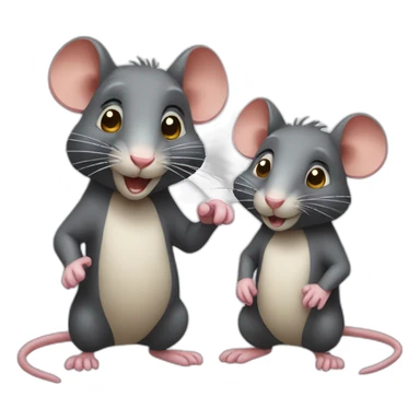 Couple of rats sticker