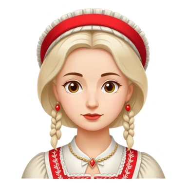 traditional polish european woman simple traditional politician  sticker
