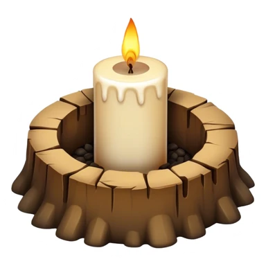 Candle in a hole in the ground sticker