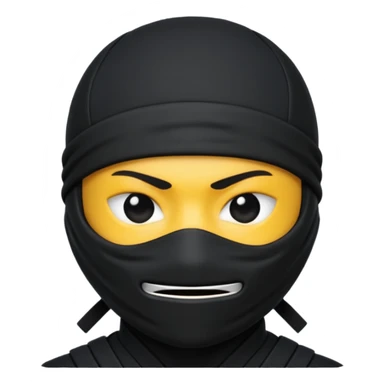 Black Ninja emoji with MB written on it sticker