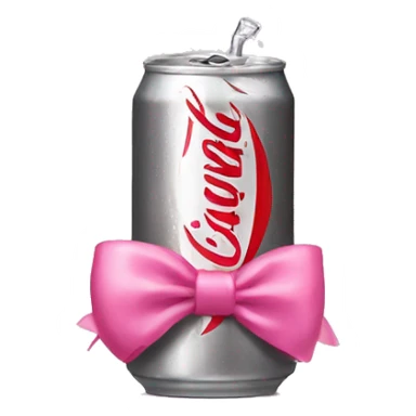 Diet Coke with a pink bow sticker