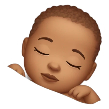 Light skin sleeping newborn sticker