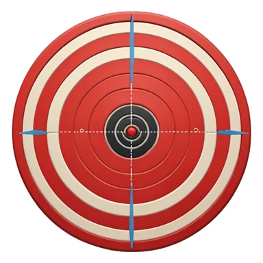 Bullseye red direct hit front sticker