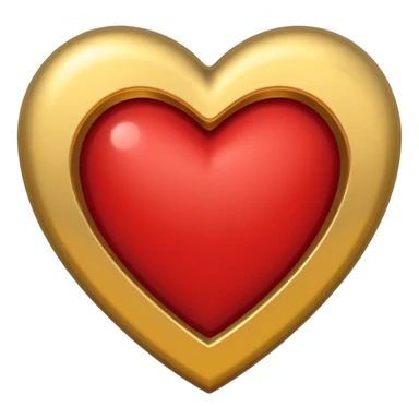 heart with a metallic gold center sticker