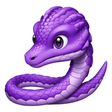  i want a animated emoji with the text "'Lil Viper sorry" for a little purple cute viper sticker