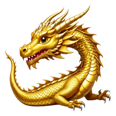 a golden dragon sticker
