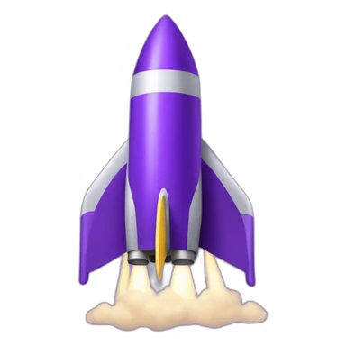purple rocket sticker