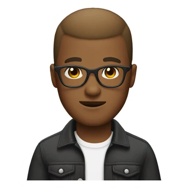 A black buzz cut boyfriend with glasses and thin moustache and short light brown hair girlfriend sticker