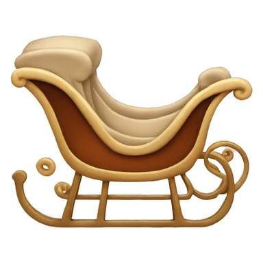 Beige christmas sleigh  sticker
