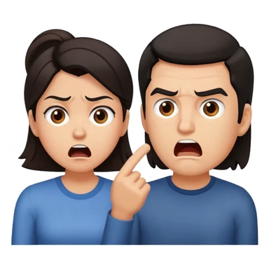 couple having communication problems arguing sticker