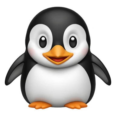 “iphone emoji” style penguin laughing sticker