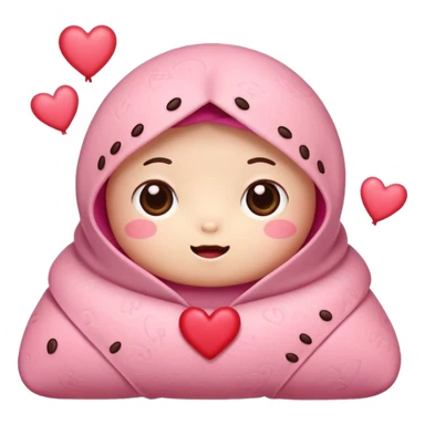 pink hearts burrito valentine hearteyes face cute kawaii niche  sticker