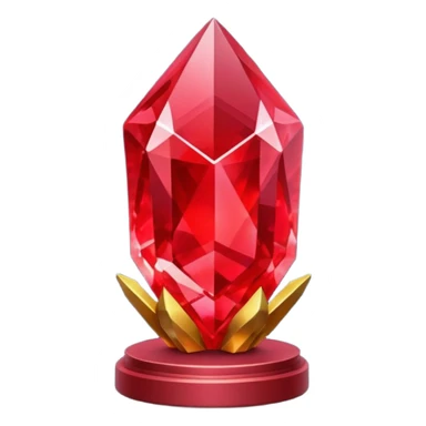 Magic red mineral crystal On the stand sticker