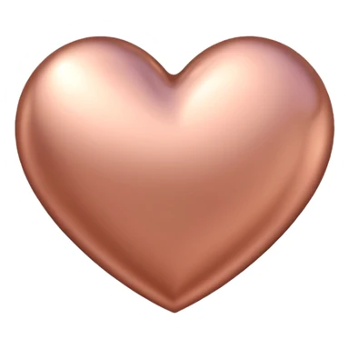 heart with a metallic rose gold finish sticker