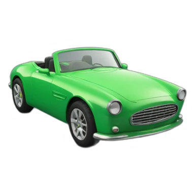 cool car green 3d sticker