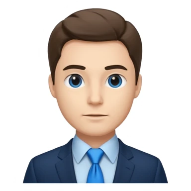 guy with suit and blue tie sticker