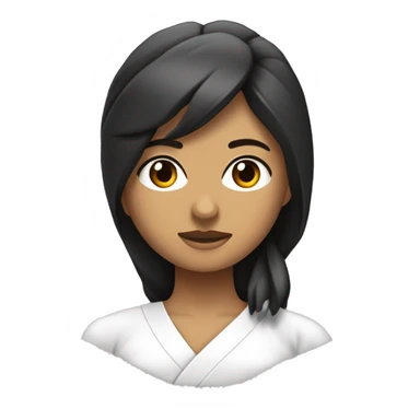 Genera un moreno de cabello ondulado con un orte urbano, de ojos marrones claro, musculoso, vestido con un uniforme de karate con una cinta negra amarrada en la frente sticker