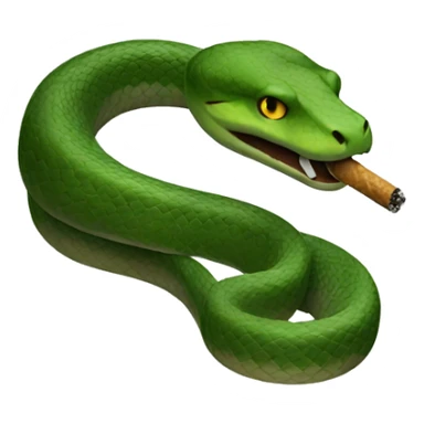 snake smoking tobacco sticker