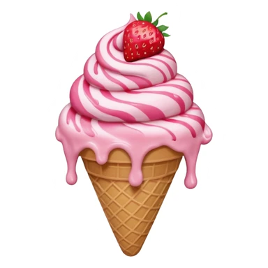 heart with an ice cream motif sticker