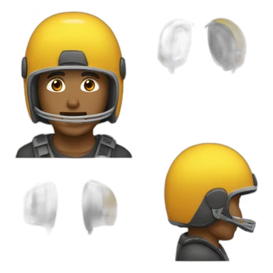 Casque sur tête sticker