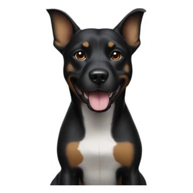 star war black moon dog smile sticker