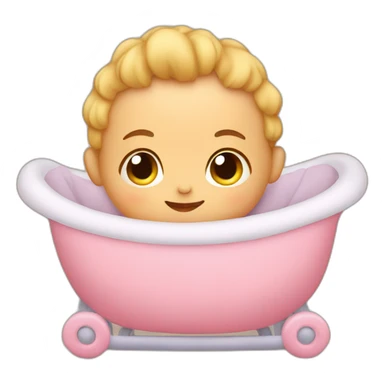 Baby in cradle sticker