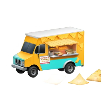 Food truck with queso sticker