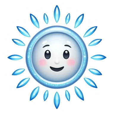 glitter white symbol of health + sticker