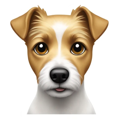 focused blonde Jack Russell/Yorkie dog in solitude with short hair sticker