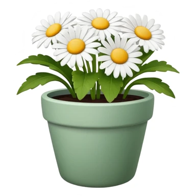 daisy flower pot sticker