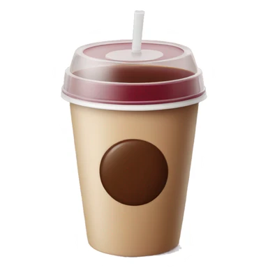 burgundy takeaway coffee sticker