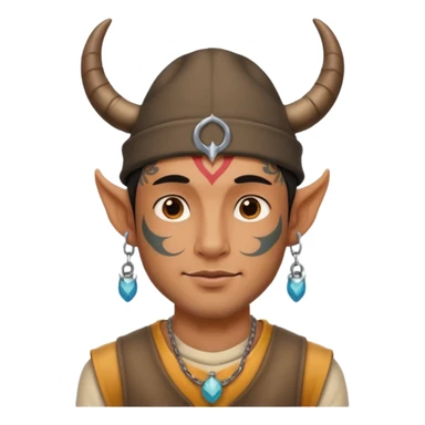 guy with tattoos, hat and horns sticker