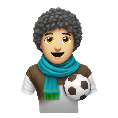 Scarf football fun sticker