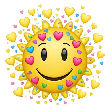 smiley face exploding with love sticker