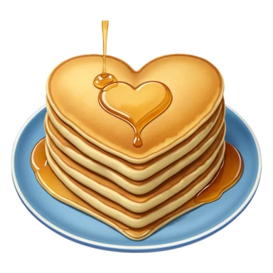 Heart pancakes sticker