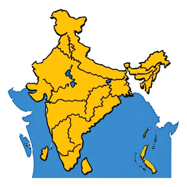 Undevided India map with saffron colour ( akhand Bharat )  sticker