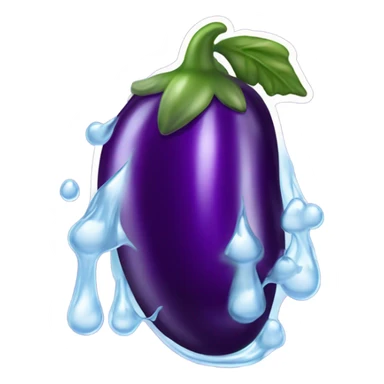 Aubergine sous la douche sticker