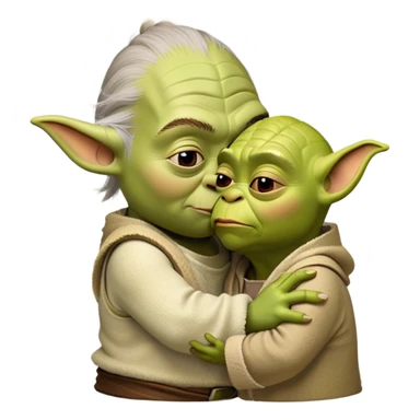 Shrek kissing yoda sticker