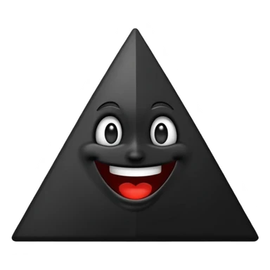 pyramide noir avec un sourire terrifiant  sticker