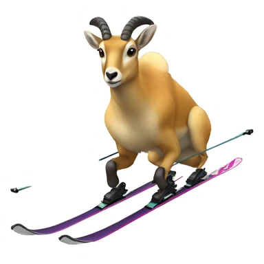Chamois skiing sticker