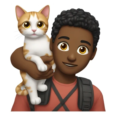 Me with cat on my shoulder sticker