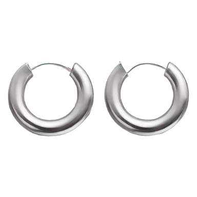 silver chunky hoop earrings sticker